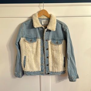 Sherpa and Jean Jacket Ladies size M